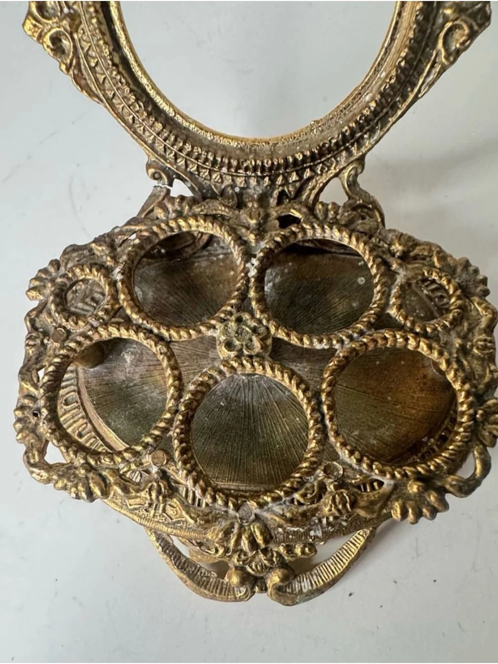 Vintage Ornate Gold Lipstick Stand